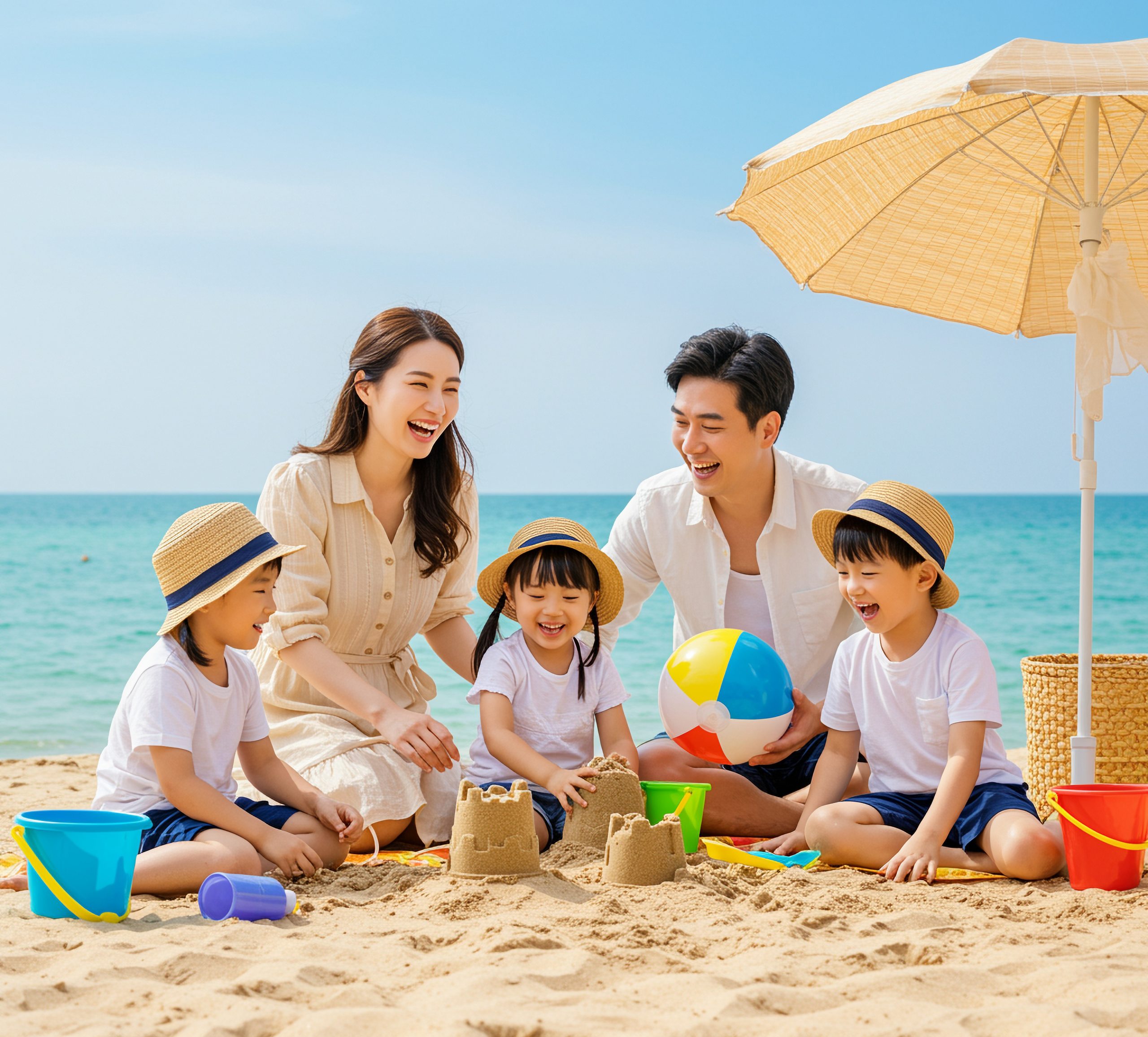 gia dinh vui choi tren bien scaled